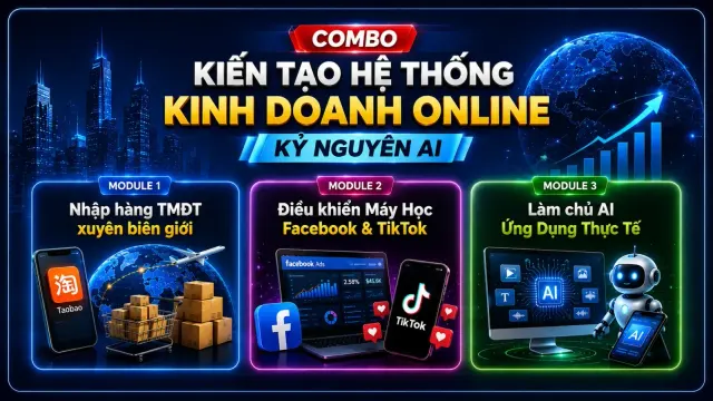 Combo kinh doanh online kỷ nguyên AI